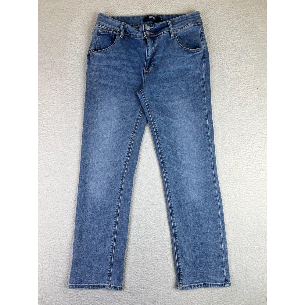 Hudson‎ Straight Jeans Womens 8 Blue Medium Wash Mid Rise Stretch Denim 24563